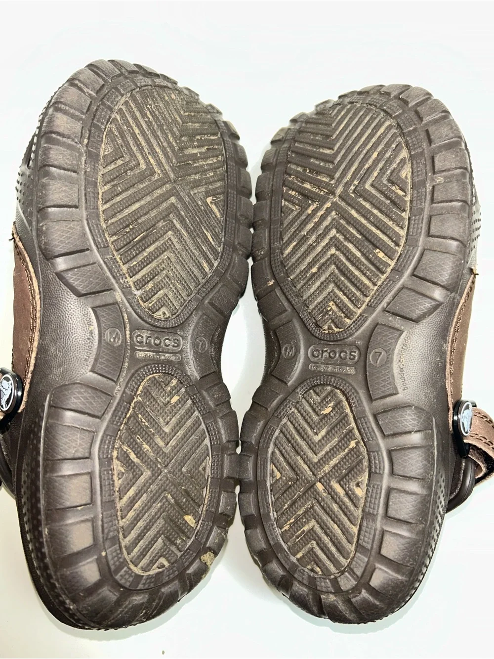 Crocs Yukon Vista II Brown Leather Slip On Clog Sandal
